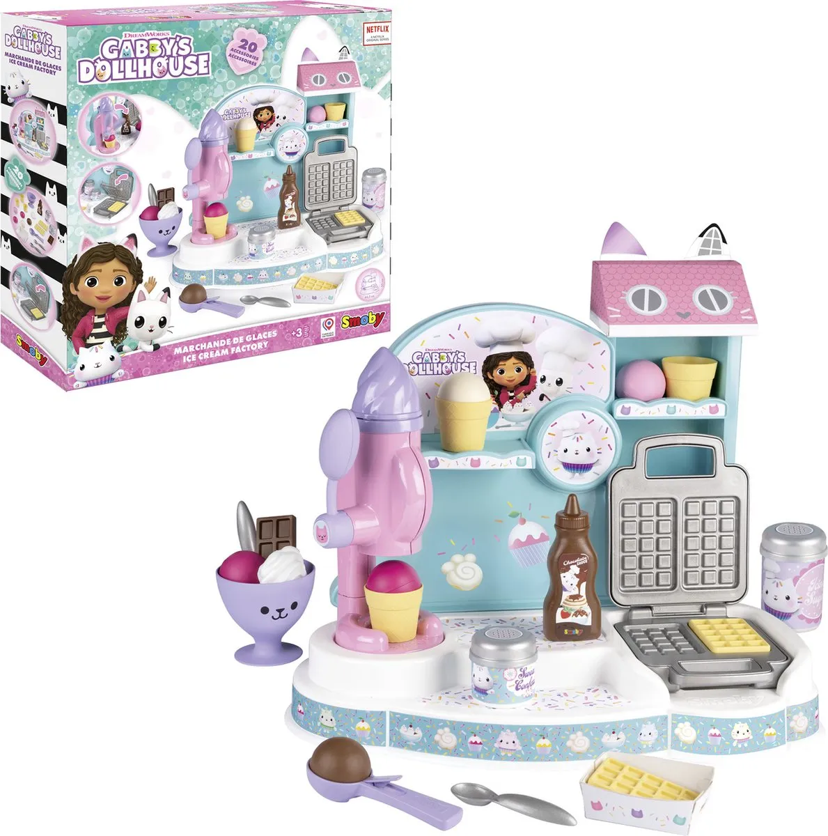 Smoby Gabby’s Dollhouse IJssalon - Roze - 3+ jaar