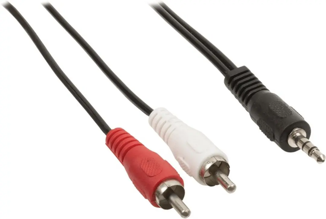 Goobay 3,5mm Jack naar 2x Tulp Audiokabel - Zwart-Rood