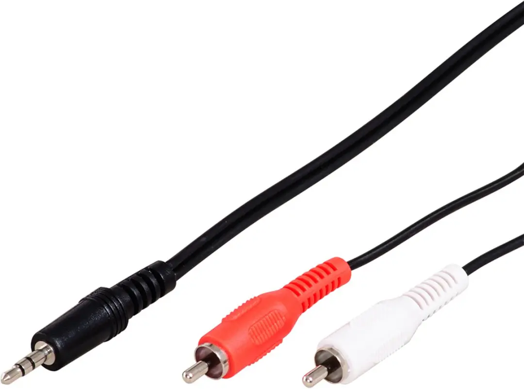 Goobay 3,5mm Jack naar 2x Tulp Audiokabel - Zwart-Rood