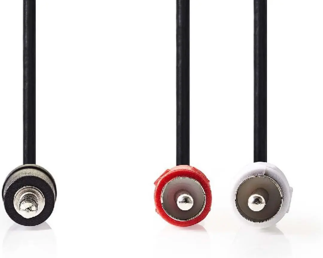 Goobay 3,5mm Jack naar 2x Tulp Audiokabel - Zwart-Rood