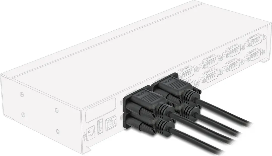 Delock RS-232 D-Sub9 Female-Female Kabel 2m - Zwart