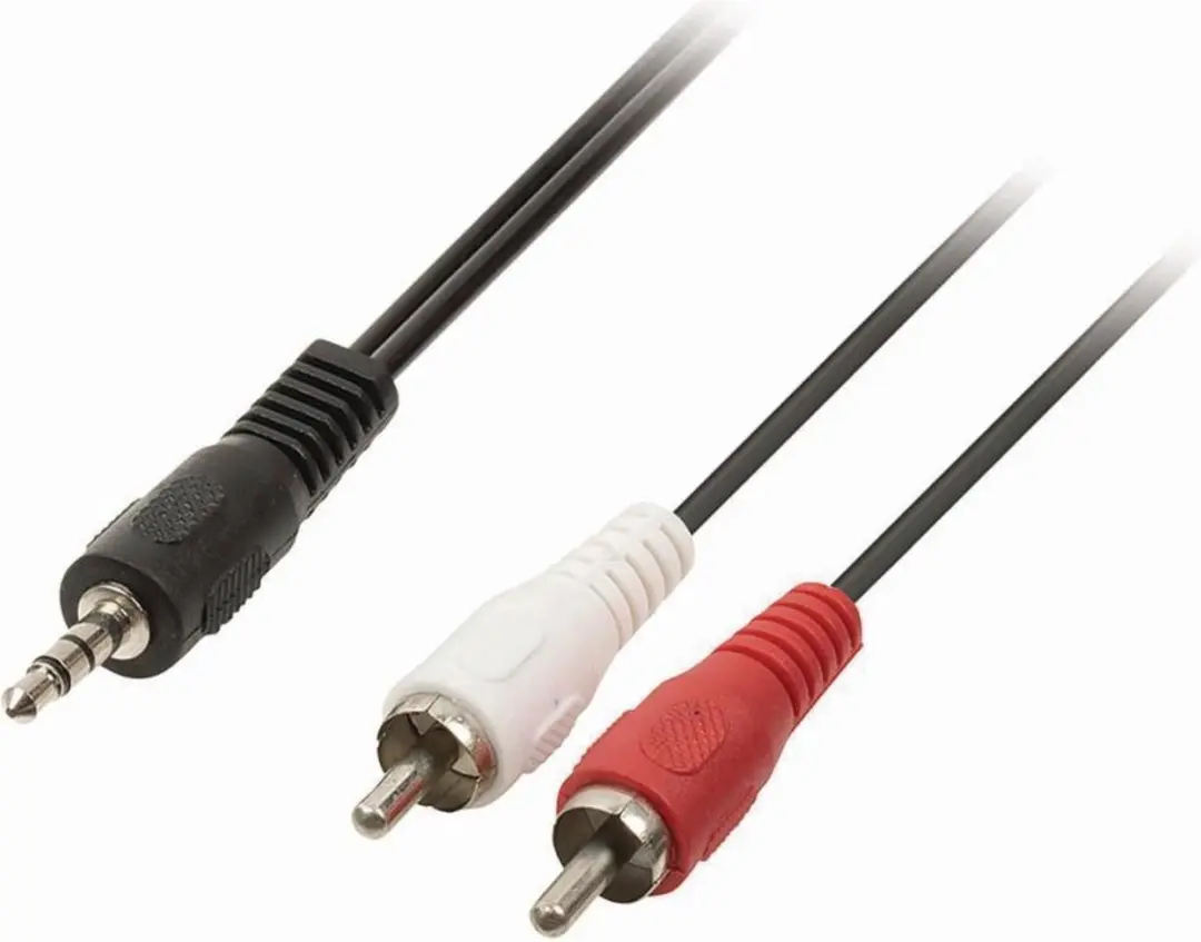 Nedis Stereo-Audiokabel 3,5mm Male naar 2x RCA Male - 3m - Zwart - afbeelding 6 van 6