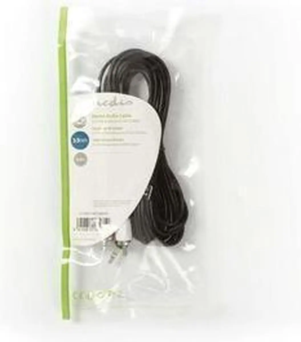 Nedis Stereo-Audiokabel 3,5mm Male naar 2x RCA Male - 3m - Zwart