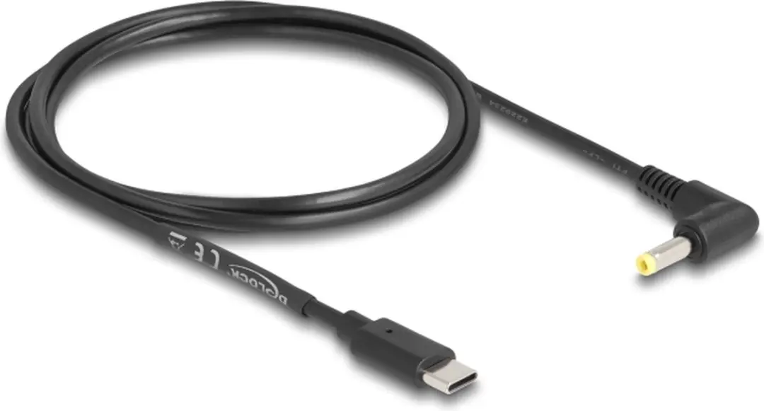Delock USB-C DC Haakse Kabel 5V/2A 1,5m - 4,0x1,7mm