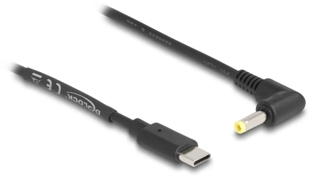 Delock USB-C DC Haakse Kabel 5V/2A 1,5m