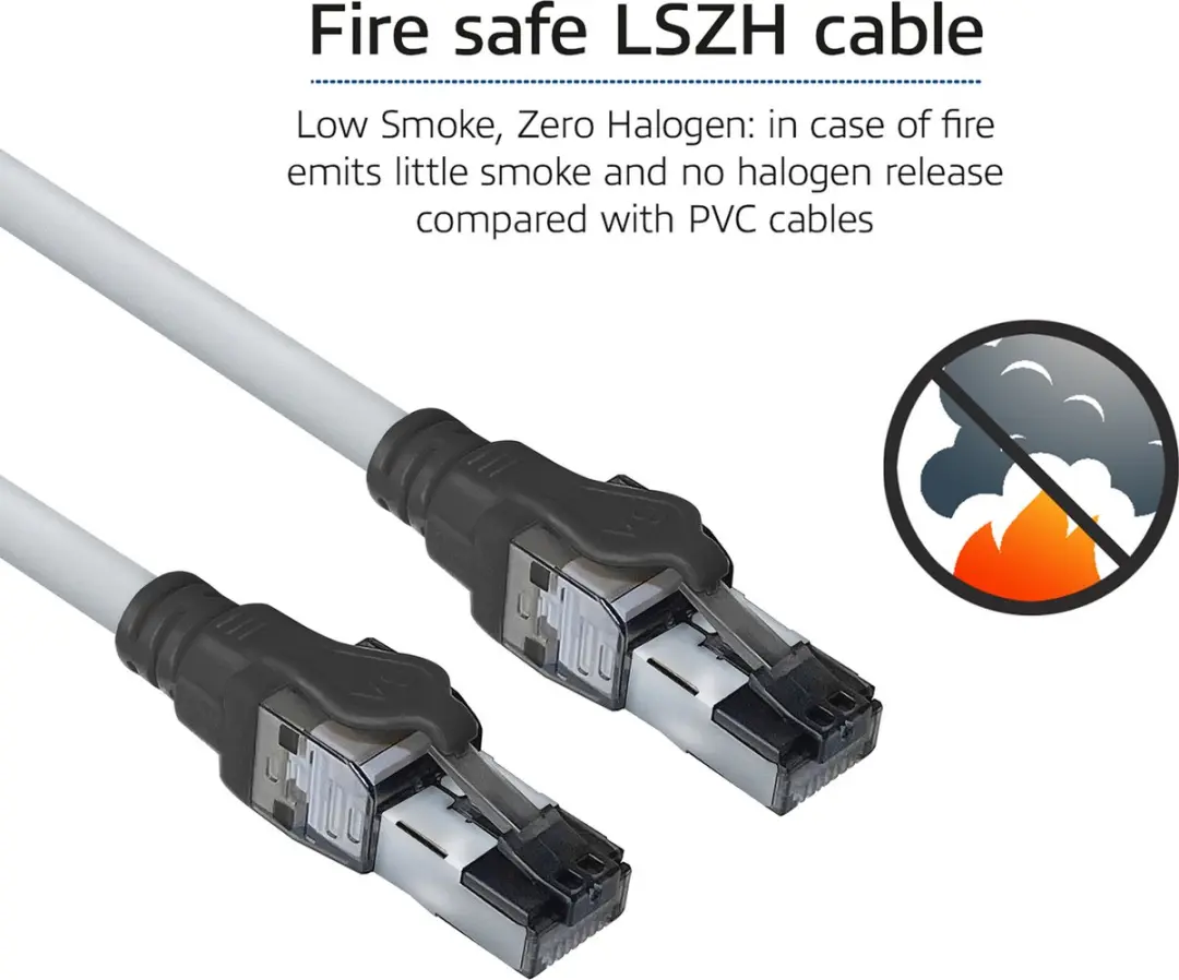 ACT FB4003 Patchkabel CAT6A 3m - Grijs - 4PPoE/PoE++ 100W