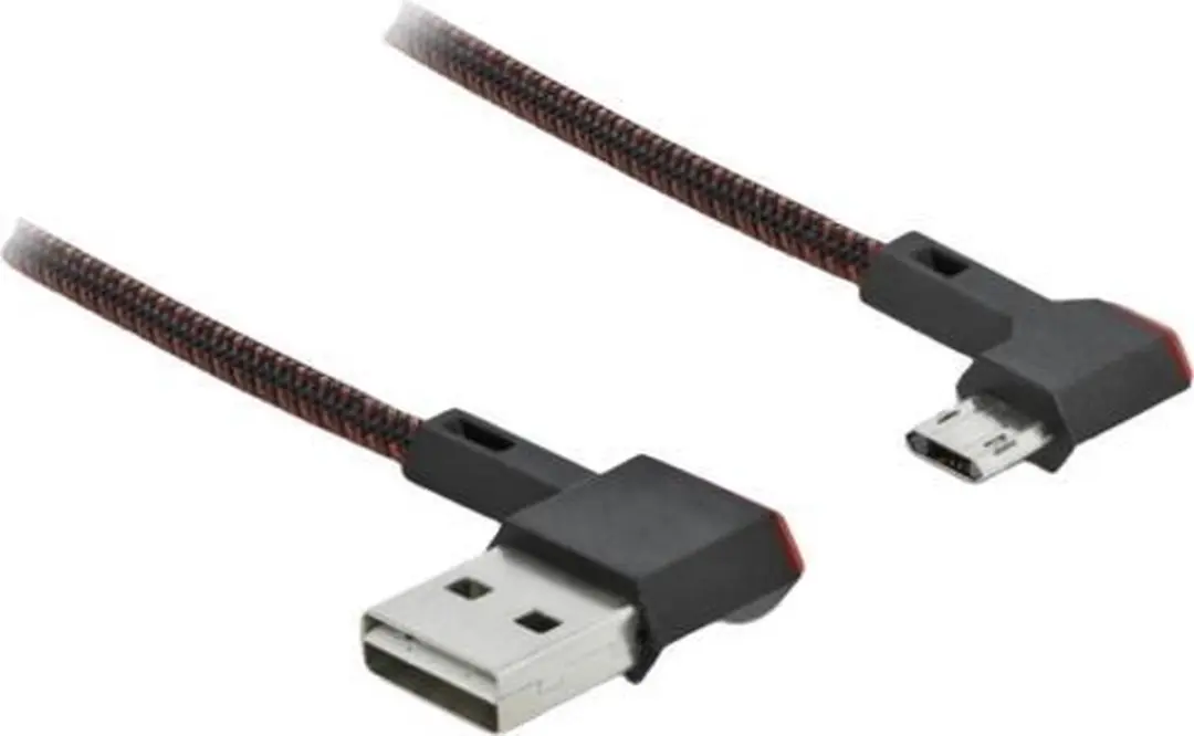 Delock USB-C Easy-USB-A Kabel 1m - 18W QC - Zwart/Rood