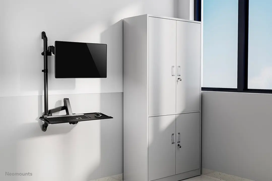 Neomounts WL90-325BL1 Zit-sta Wandbeugel 17-32" - Gasveer - Zwart - afbeelding 6 van 6