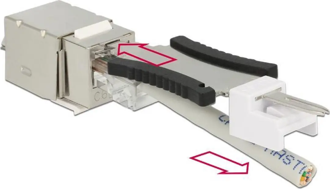 Delock STP CAT6 Keystone Module RJ45 - Grijs