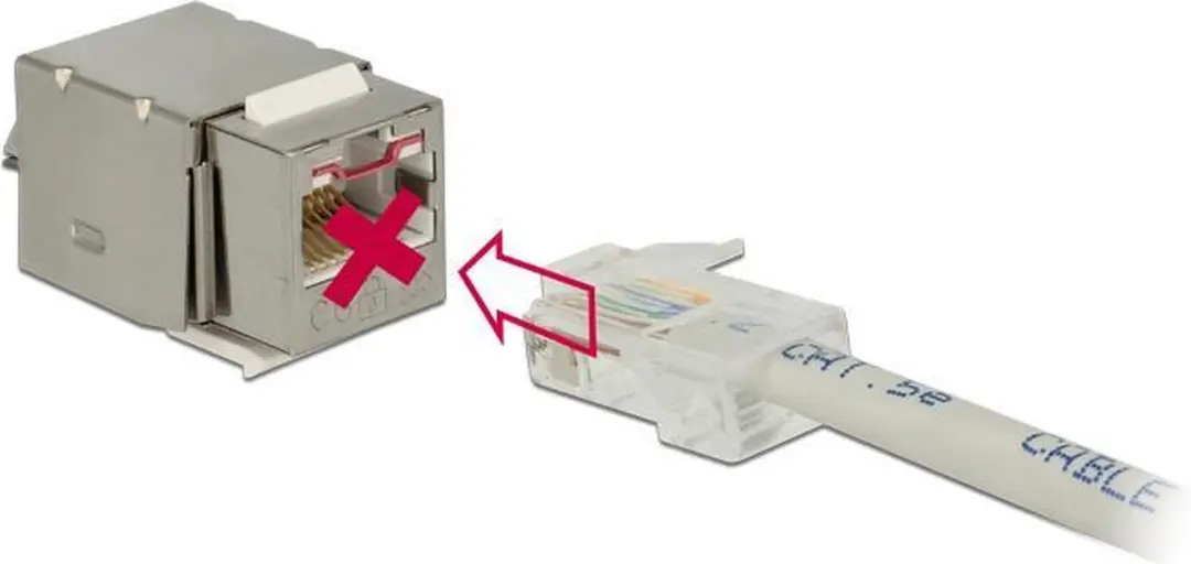 Delock STP CAT6 Keystone Module RJ45 - Grijs