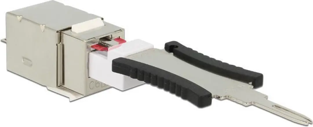 Delock STP CAT6 Keystone Module RJ45 - Grijs