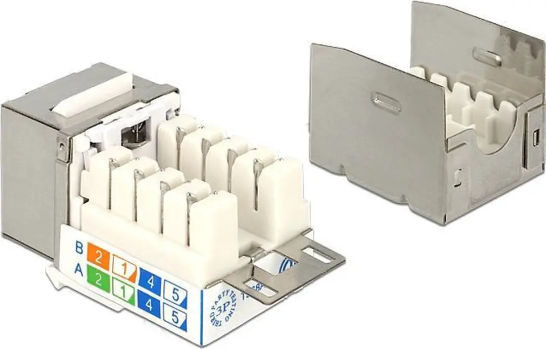 Delock STP CAT6 Keystone Module RJ45 - Grijs