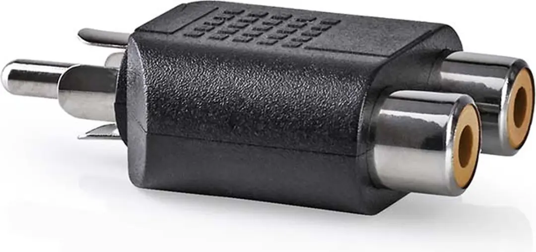 Nedis Subwoofer-Adapter RCA Male naar 2x RCA Female - Zwart