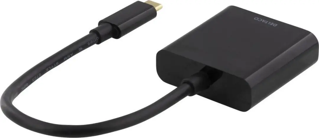 Deltaco USBC-HDMI8 USB-C naar HDMI Adapter 4K - 30Hz - Zwart