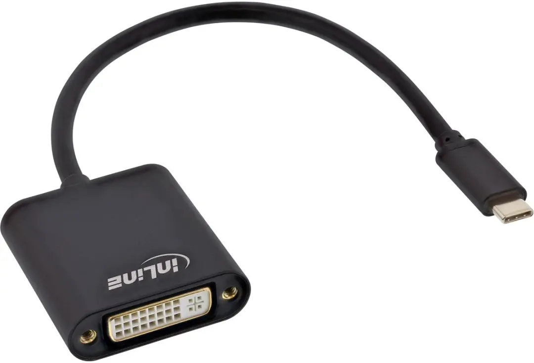 InLine USB-C naar DVI Converter 64103B - Zwart