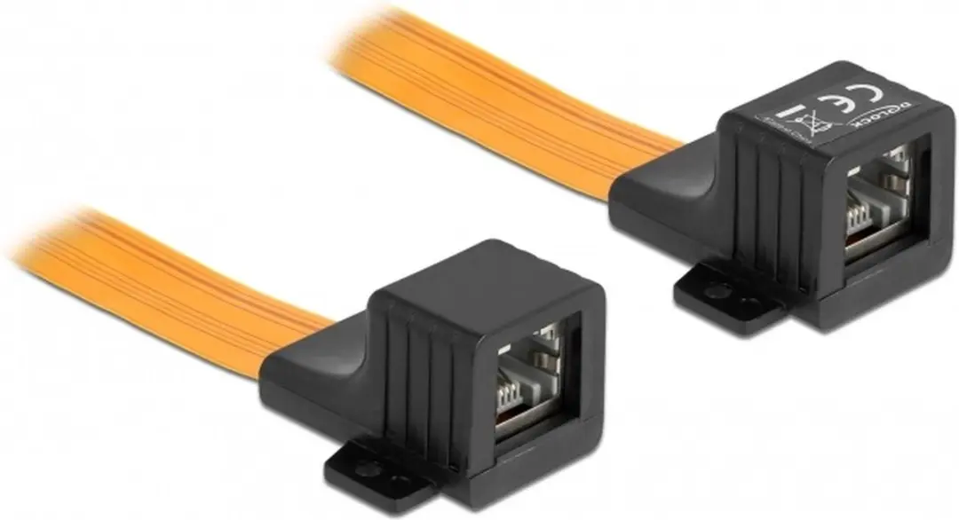 Delock RJ45 FPC Window Feed-Through 30cm - Zwart