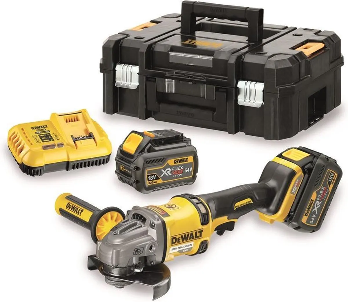 DeWalt 54V XR DCG414T2 Haakse Slijper - 2x 6000mAh Accu