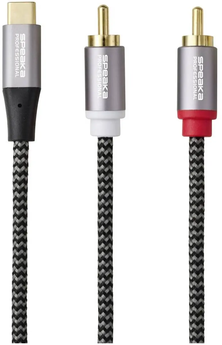 SpeaKa Professional SP-14353908 USB-kabel 2.00m - Zwart/grijs