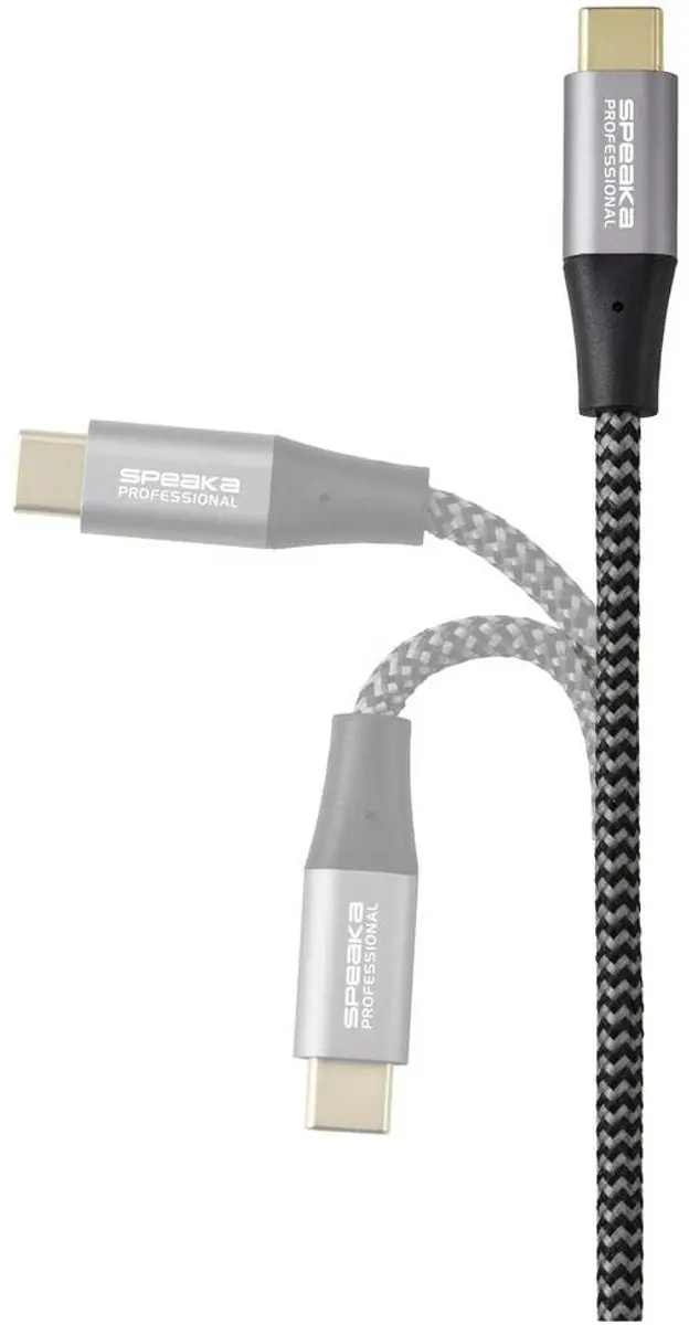 SpeaKa Professional SP-14353908 USB-kabel 2.00m - Zwart/grijs