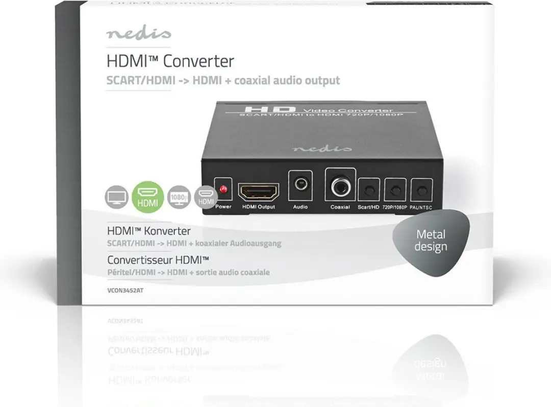 Nedis VCON3452AT HDMI-Converter - Scart Female - Antraciet