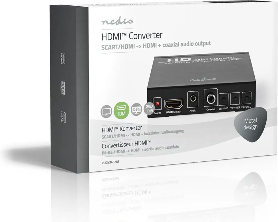 Nedis VCON3452AT HDMI-Converter - Scart Female - Antraciet - afbeelding 6 van 6