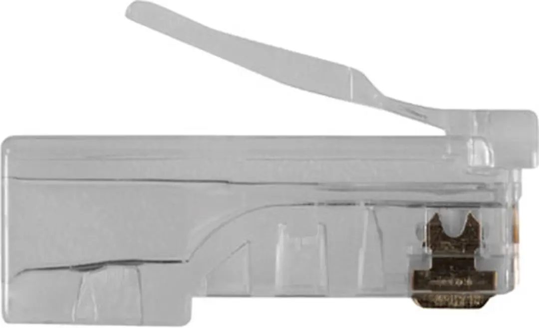 ACT TD108 RJ45 Connector voor platte kabel - 25 Stuks - Transparant - afbeelding 6 van 6