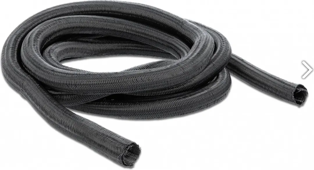Delock Gevlochten Kabelmantel 2m x 25mm - Zwart