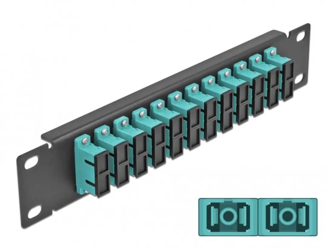 Delock 10" Fiber Optic Patch Panel 12 Port SC Duplex
