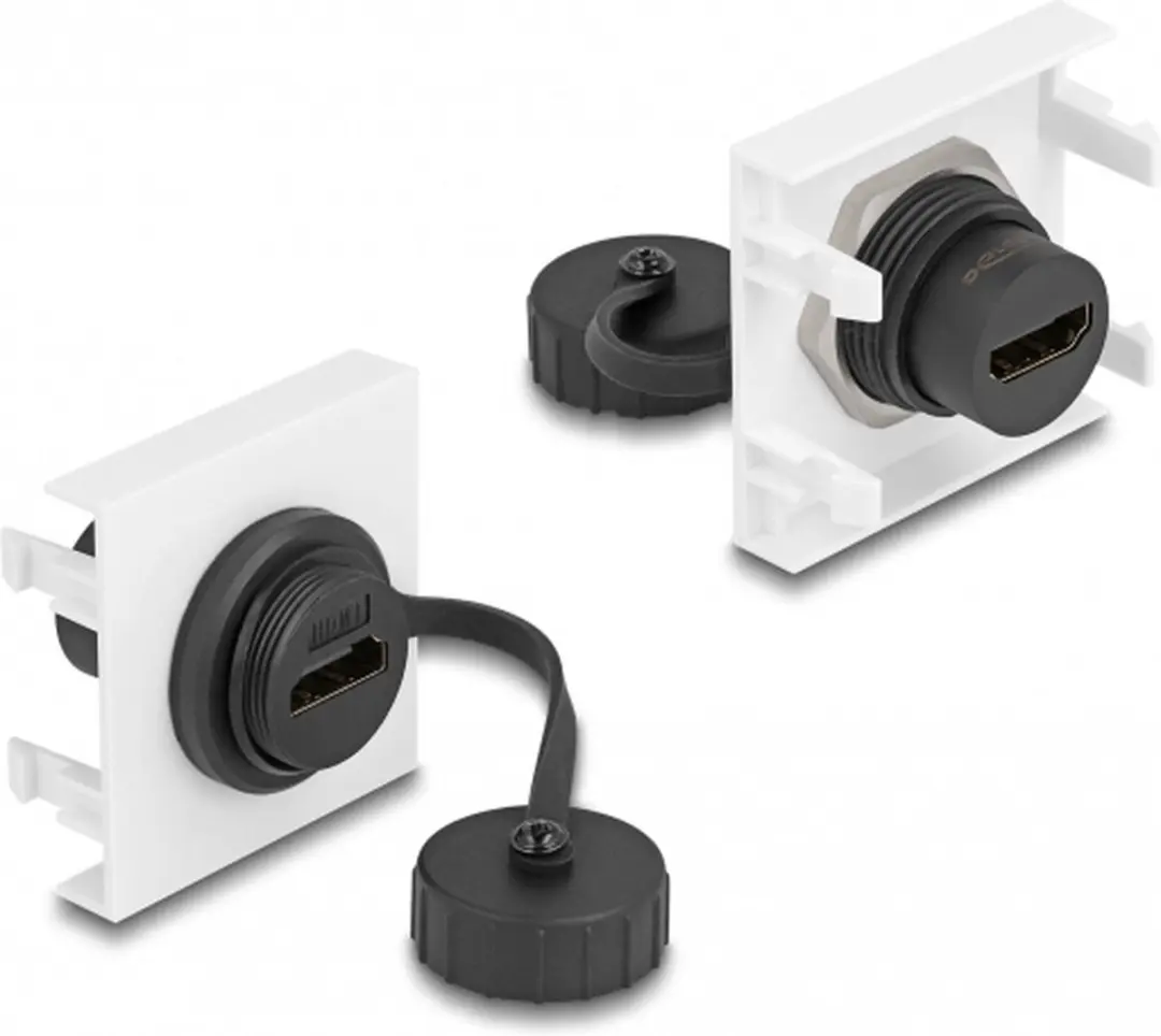 Delock Easy 45 HDMI Module 45x45mm - Zwart/Wit