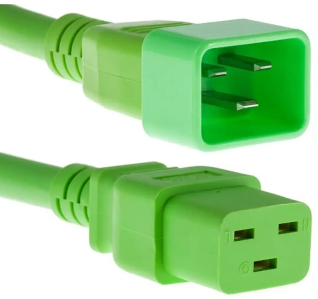 ACT AK5099 Netsnoer C19-C20 Groen 3m