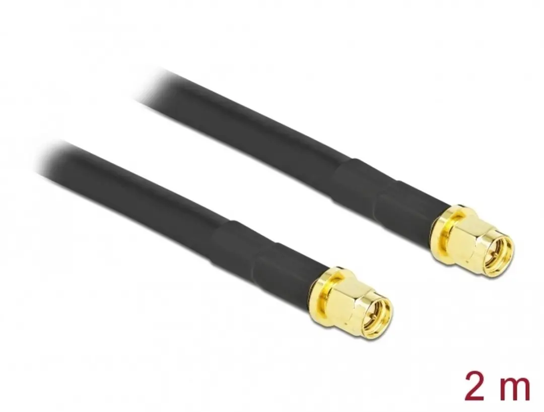 Delock Antennekabel SMA naar SMA 2m - LMR/CFD300 - Zwart
