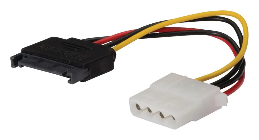Konig SATA 15-Pins naar Molex Interne Stroomkabel 0.15m - Multicolor