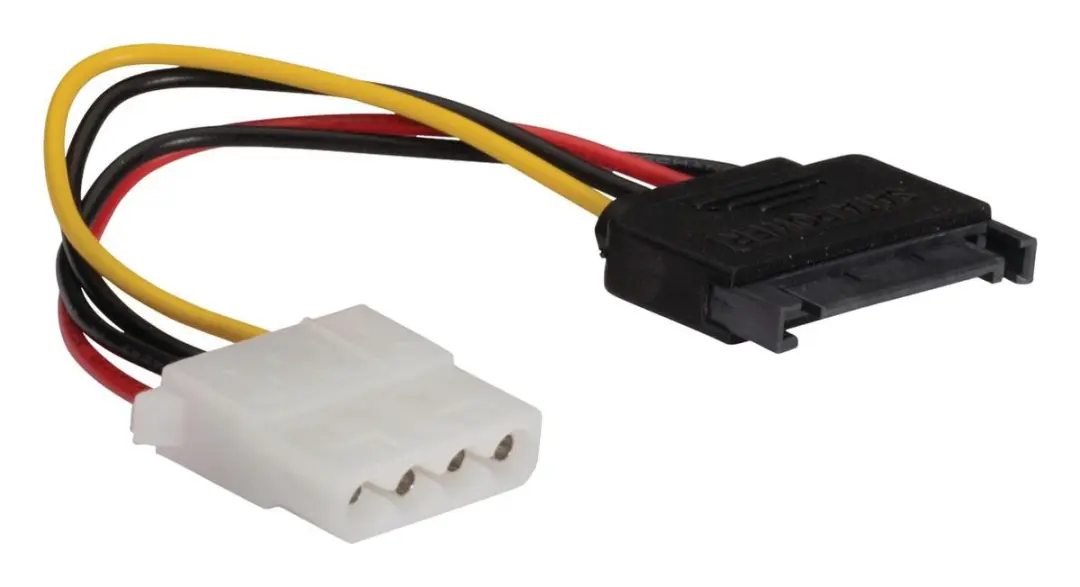 Konig SATA 15-Pins naar Molex Interne Stroomkabel 0.15m - Multicolor