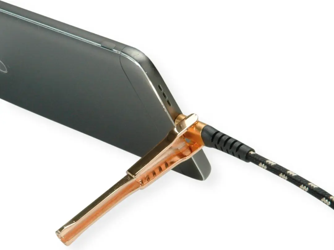 Roline GOLD 8pin naar USB 2.0 Kabel 1m - Zwart/Goud