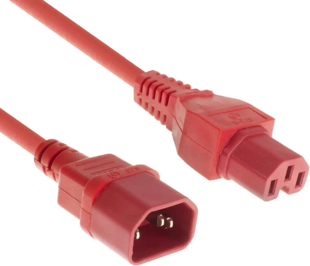 ACT AK5308 Netsnoer C14-C15 Rood 2m