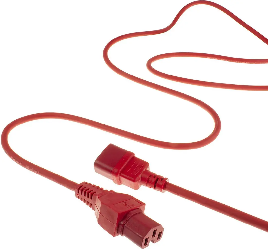 ACT AK5308 Netsnoer C14-C15 Rood 2m