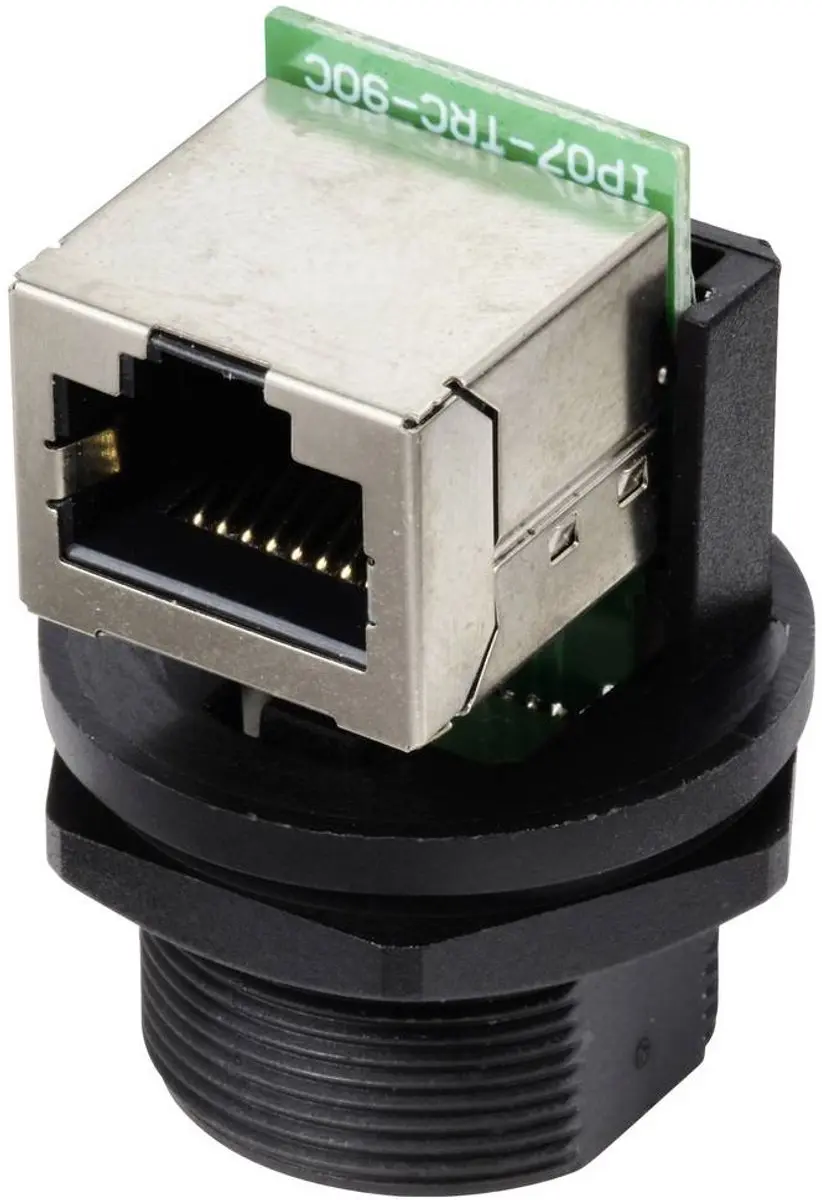 Tru Components TC-E13T-FR6-PRF-90 RJ45 Bus - Zwart