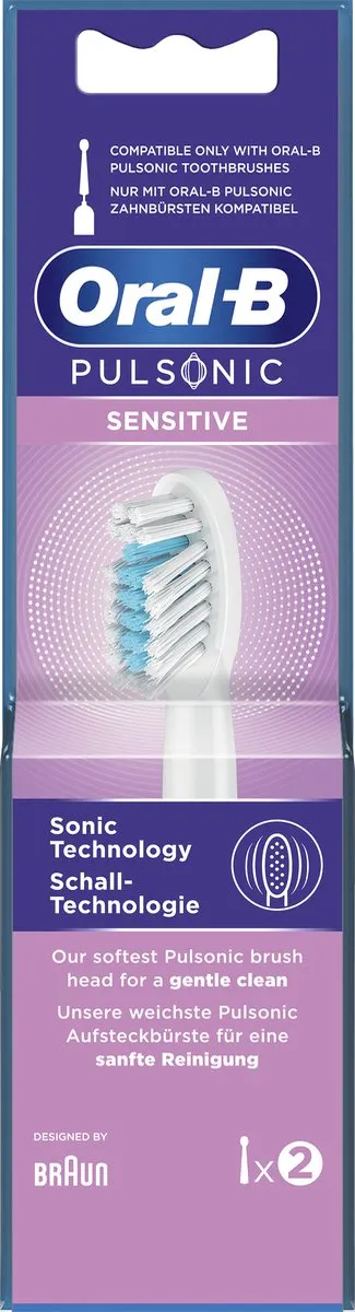 Oral-B Pulsonic Sensitive Opzetborstels 2 Stuks - Zwart