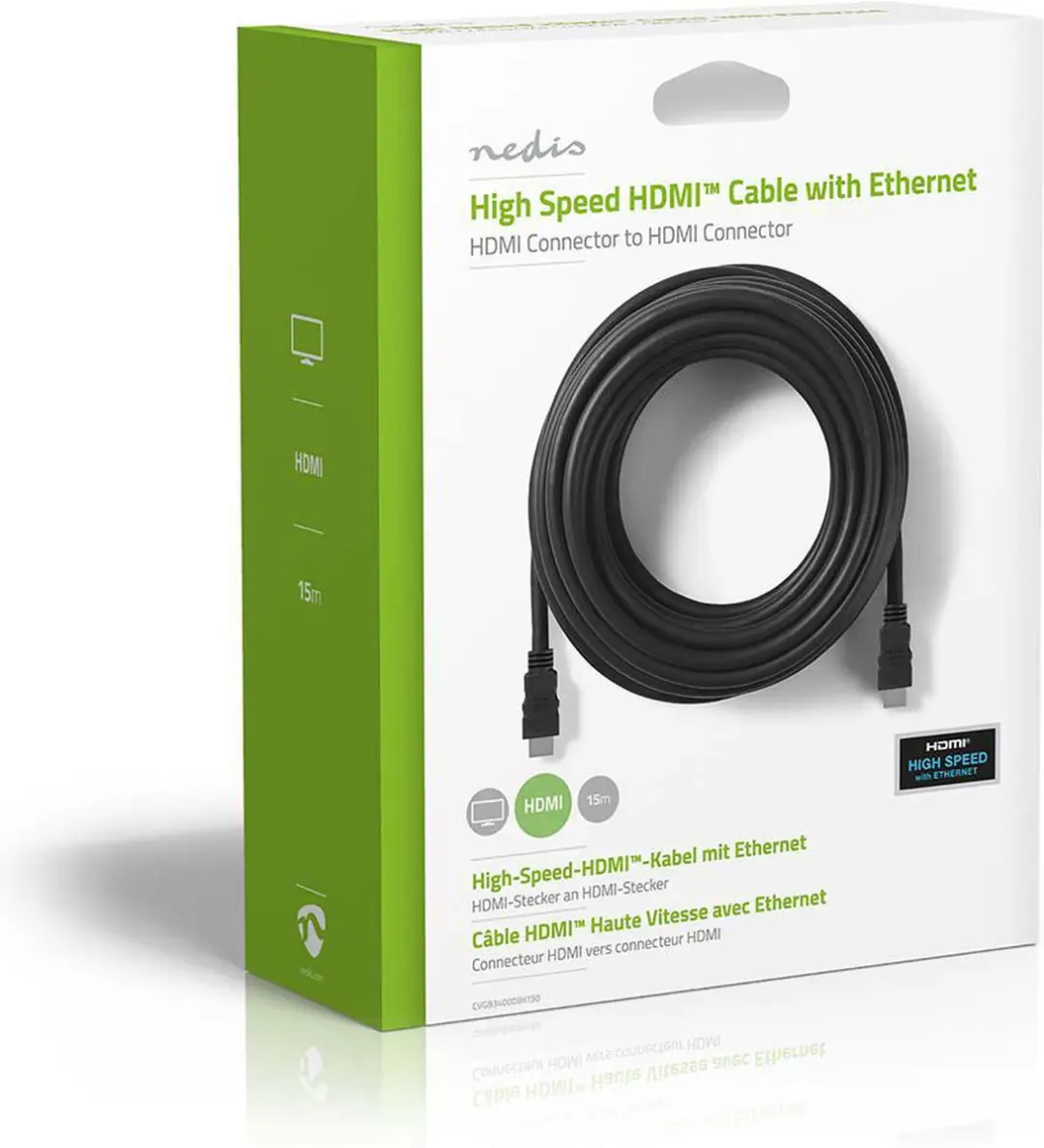 Nedis HDMI-Kabel CVGB34000BK150 15m - 4K@30Hz - ARC - 15m