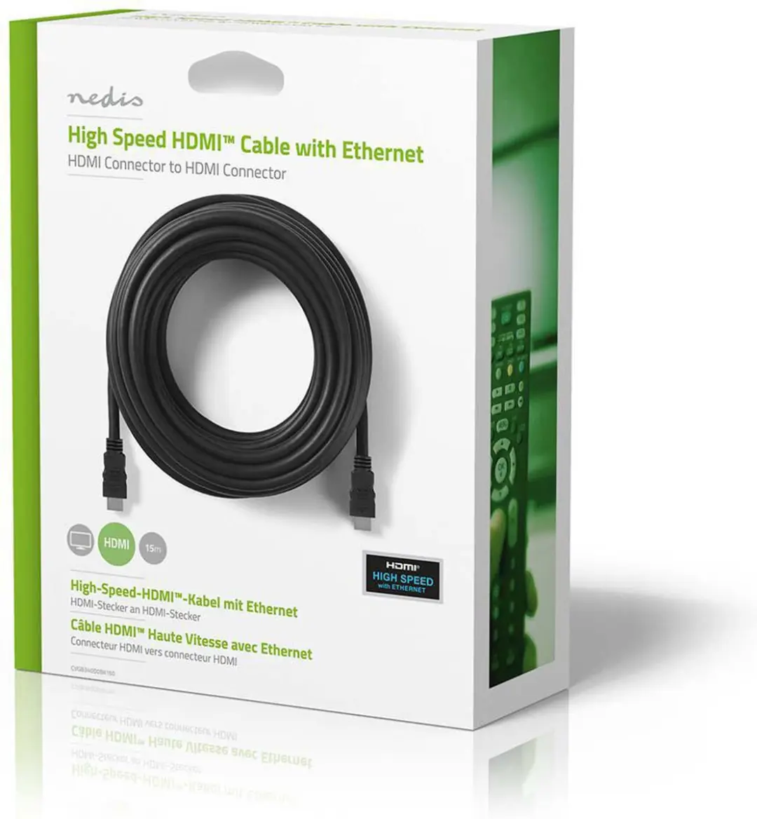 Nedis HDMI-Kabel CVGB34000BK150 15m - 4K@30Hz - ARC - 15m