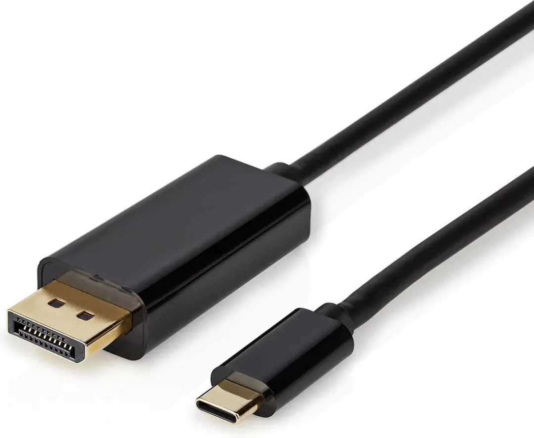 Nedis USB-C Adapter CCGB64352BK20 DisplayPort 4K@60Hz - 2m - Verguld - Zwart