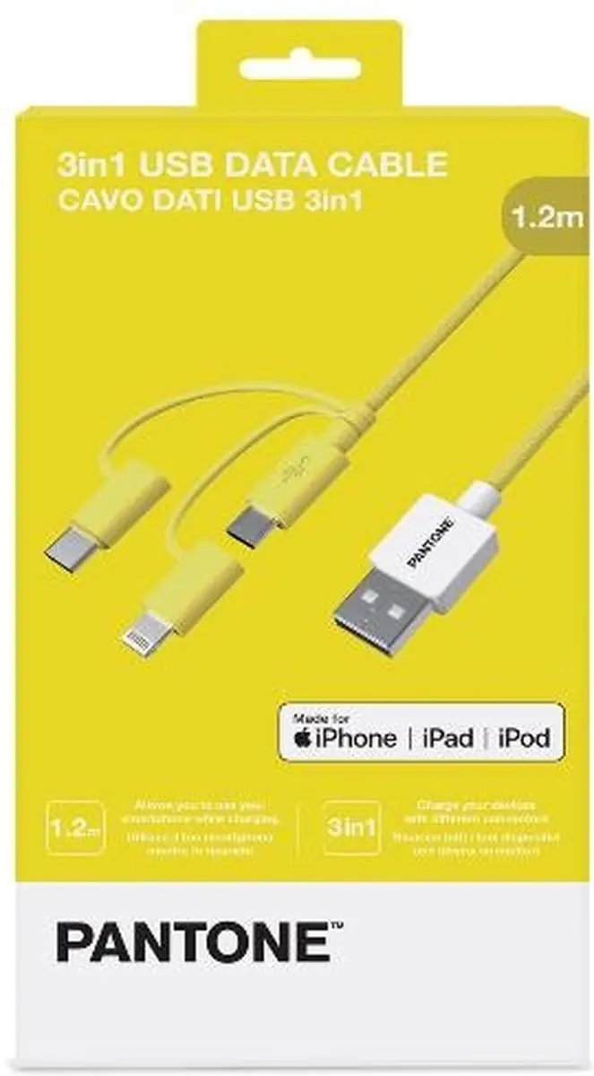 Celly PT-USB003Y1 USB-kabel - Geel