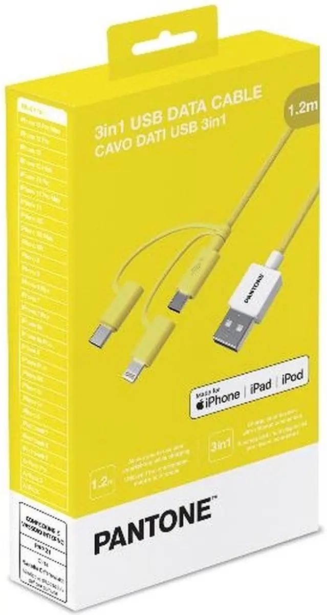 Celly PT-USB003Y1 USB-kabel - Geel