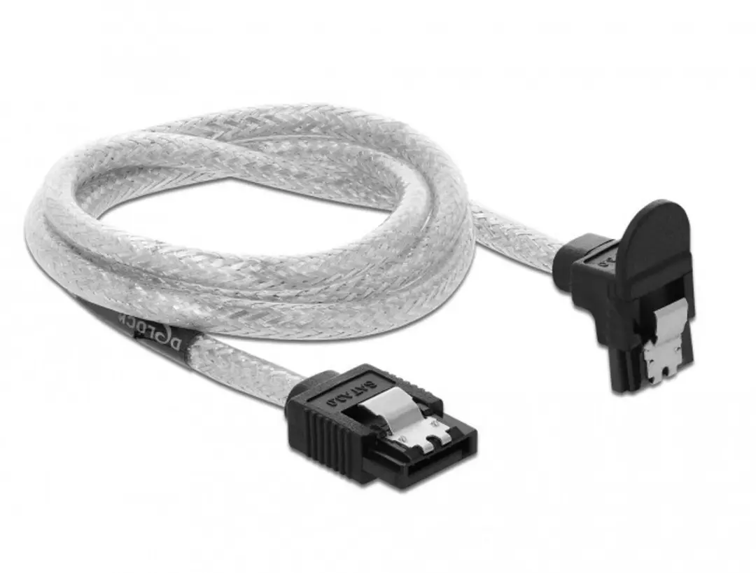Delock SATA Kabel 70cm - Zwart/Transparant