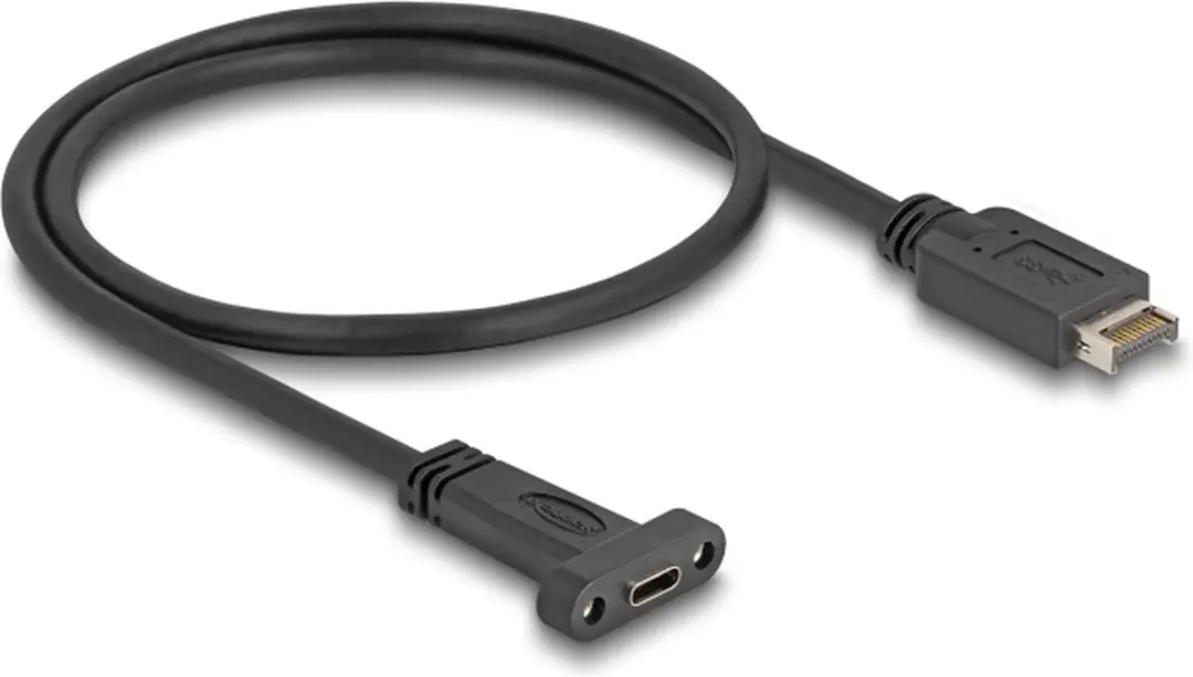Delock USB 10Gbps Type-E naar USB-C Kabel 50cm - Zwart