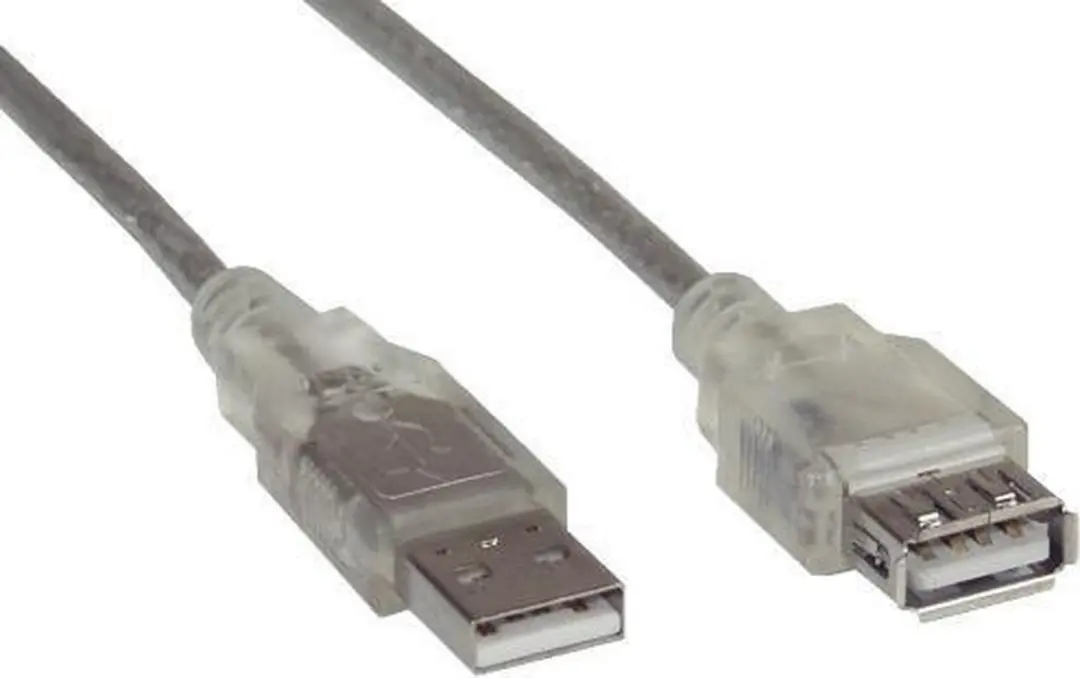 InLine USB 2.0 Verlengkabel A-A 2m - Transparant