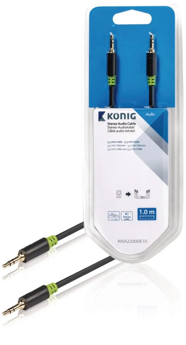 Konig 3,5mm Jack Stereo Audiokabel 1m