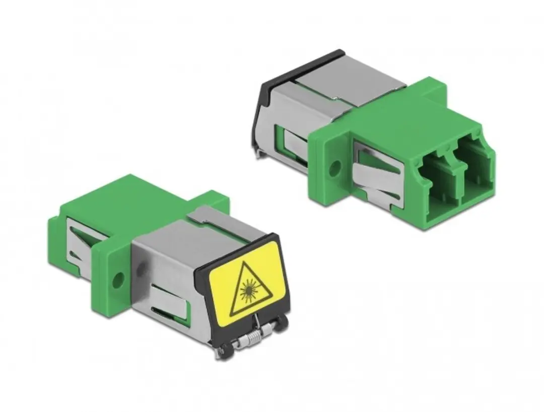 Delock LC Duplex Single-mode Koppler - Groene laserbescherming