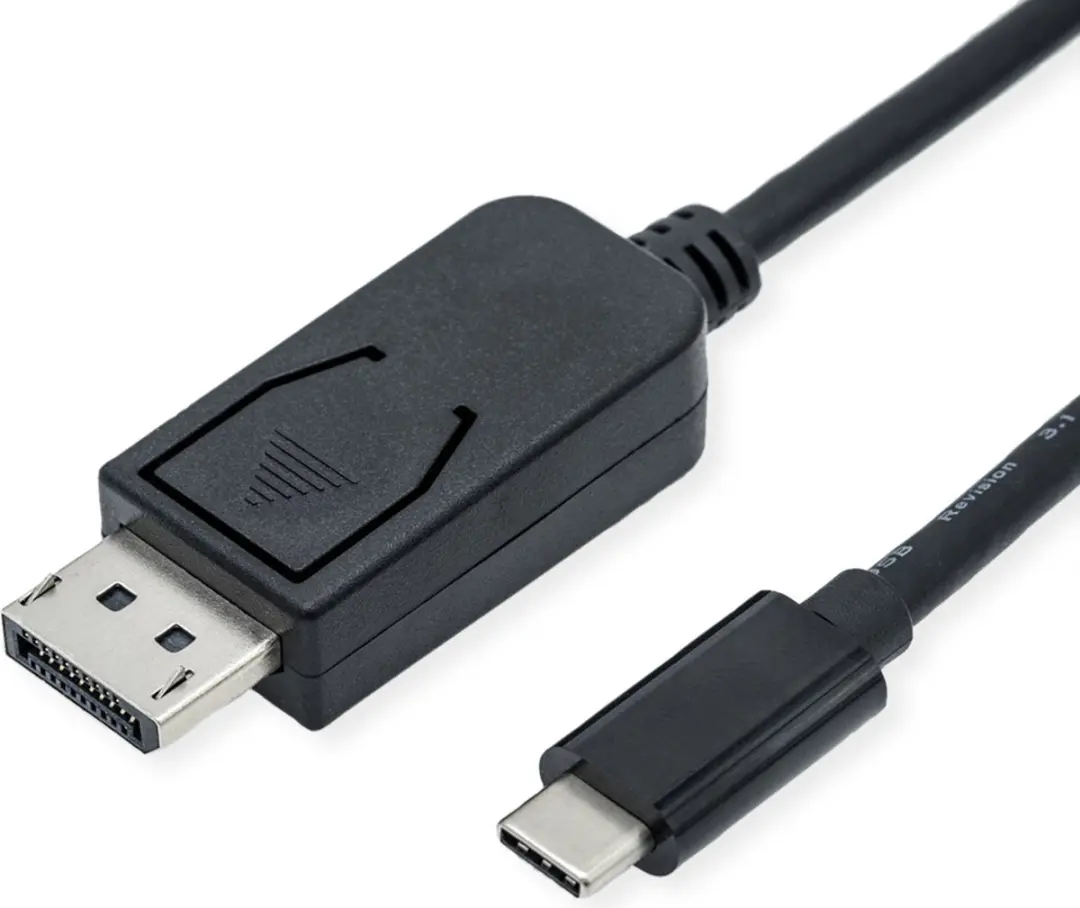 Roline USB-C DisplayPort Adapterkabel 1.4 M/M - 1m - Zwart