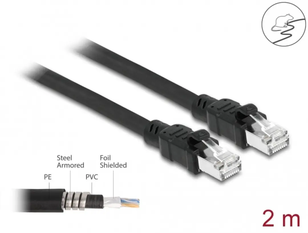 Delock RJ45 Cat.6A F/UTP Netwerkkabel 2m